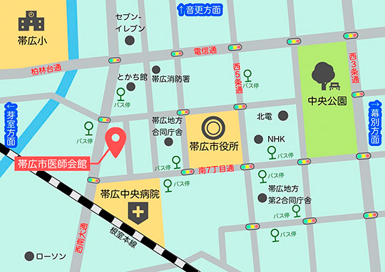 帯広市医師会　地図
